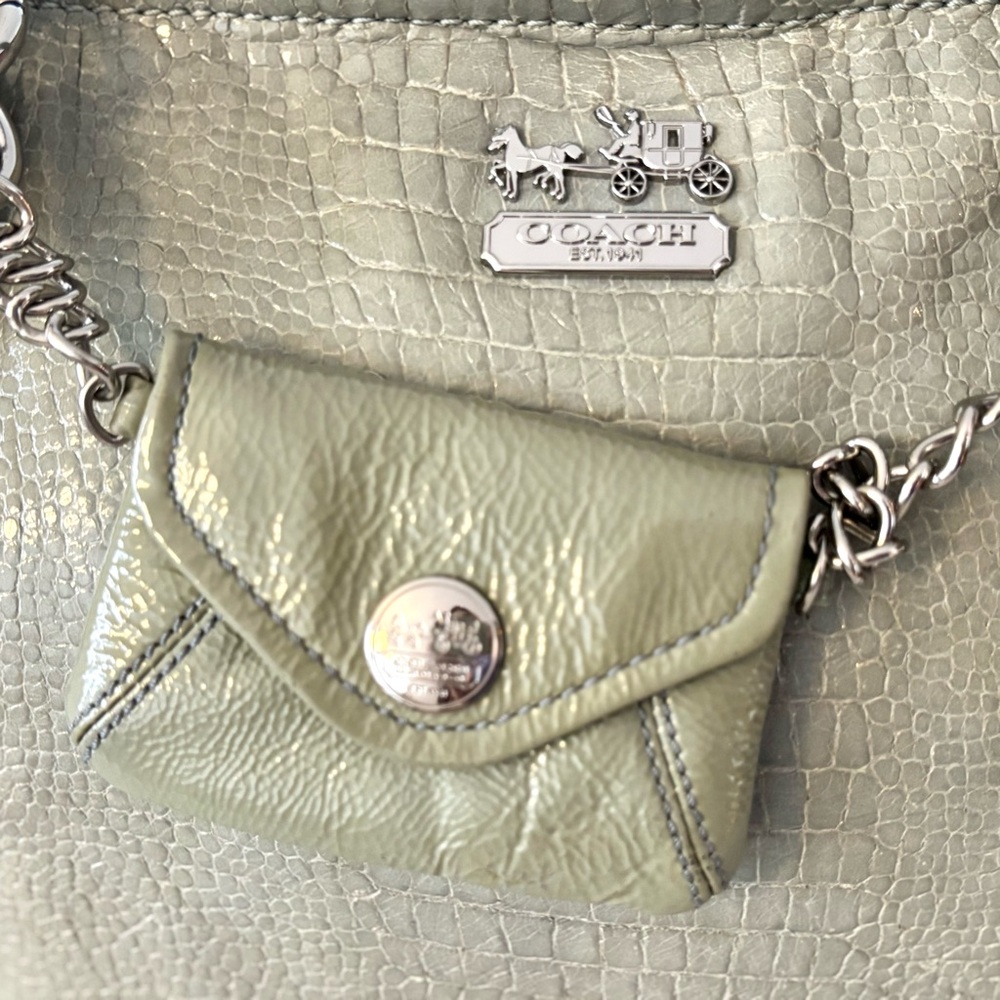 Coach Croc-Embossed Leather Tote - Picture 4 of 7